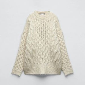 NWT Zara Cable Knit Sweater